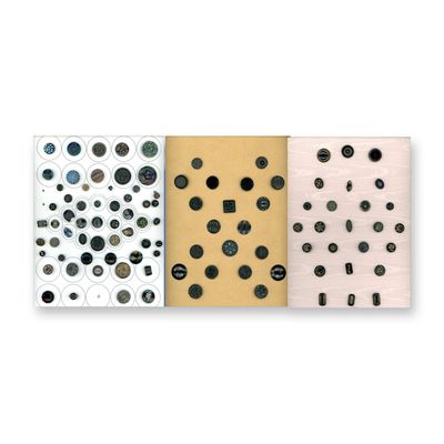 Sale Photo Thumbnail #405: 3 CARDS OF ASSORTED BLACK GLASS BUTTONS