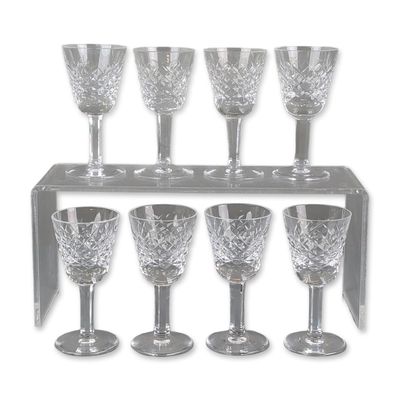 Sale Photo Thumbnail #254: 8pc Waterford Crystal Cordial Glasses, Alana Pattern