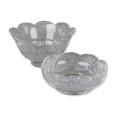Sale Photo Thumbnail #238: 2pc Waterford Cut Crystal Footed Bowls