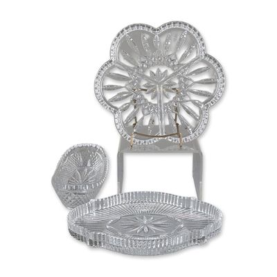 Sale Photo Thumbnail #244: 3pc Waterford Cut Crystal Serving Dishes