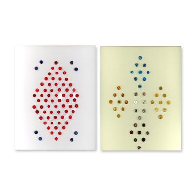 Sale Photo Thumbnail #404: 2 CARDS OF GLASS DIMINUTIVE BUTTONS
