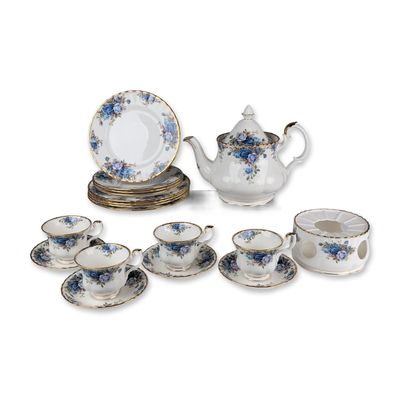 Sale Photo Thumbnail #414: 18pc Royal Albert Moonlight Rose Bone China Tea Service