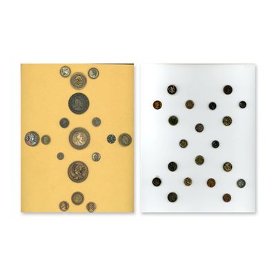 Sale Photo Thumbnail #187: 2 CARDS OF DIVISION ONE METAL PICTORILA BUTTONS