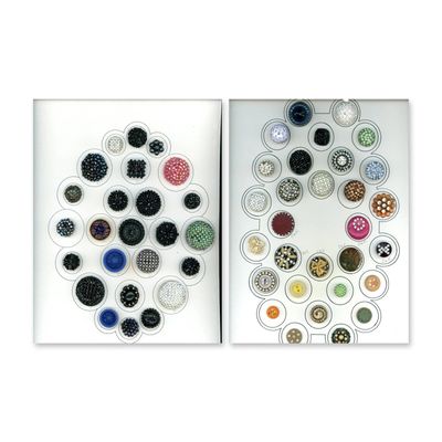 Sale Photo Thumbnail #179: 2 CARDS OF "GLITZY" PLASTIC BUTTONS