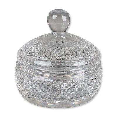 Sale Photo Thumbnail #265: Cut Crystal Diamond Pattern Lidded Jar