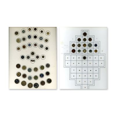 Sale Photo Thumbnail #398: 2 CARDS OF DIVISION ONE METAL PICTORILA BUTTONS