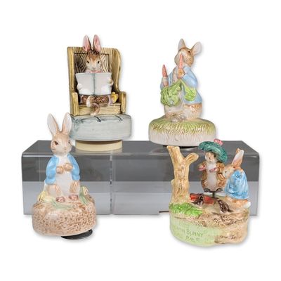 Sale Photo Thumbnail #126: 4pc Collection of Schmid Beatrix Potter Musical Figurines