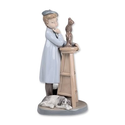 Sale Photo Thumbnail #101: Lladro Porcelain Figurine,  Little Sculptor 01005358