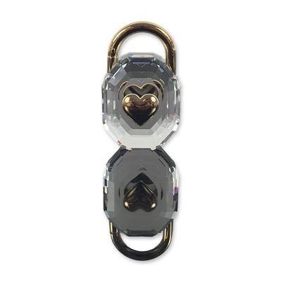 Sale Photo Thumbnail #277: Swarovski Symbolica Crystal and Gold Tone Padlock Figurine