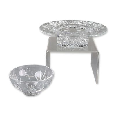 Sale Photo Thumbnail #242: 2pc Waterford Crystal Compote Bowl and Candy Dish, Signed Sam O'Donnell