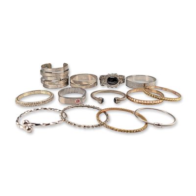 Sale Photo Thumbnail #147: 14pc Group of Assorted Vintage Costume Jewelry Bracelets