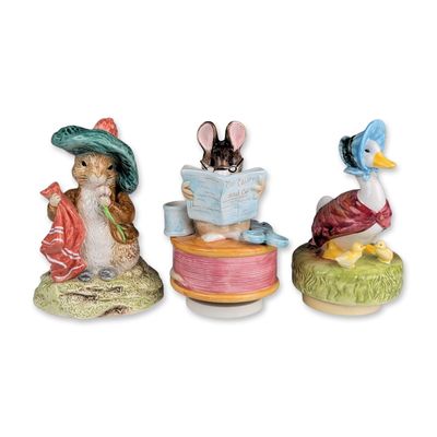 Sale Photo Thumbnail #336: 3pc Schmid Beatrix Potter Musical Figurines