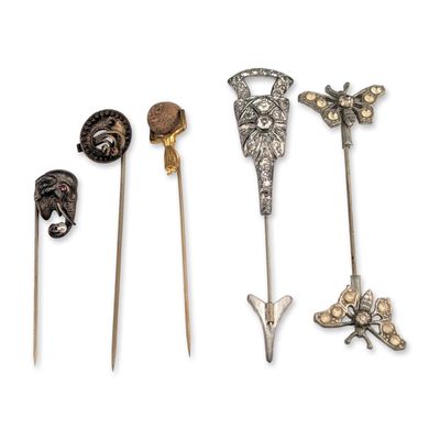 Sale Photo Thumbnail #362: 5pc Collection of Victorian and Art Deco Stick Pins