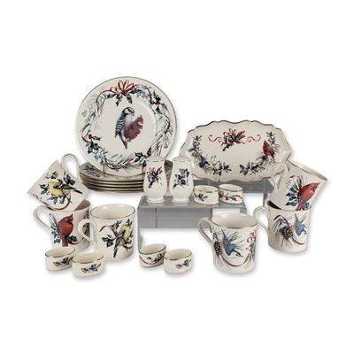 Sale Photo Thumbnail #207: 21pc Lenox Fine China Service Set, Winter Greetings