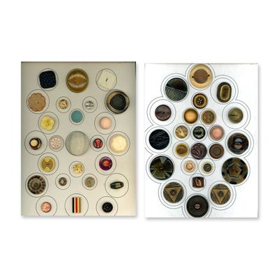 Sale Photo Thumbnail #180: 2 CARDS OF ASSORTED 1920'S CELLULOID BUTTONS