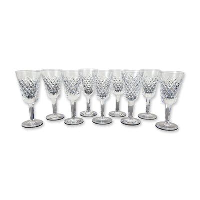 Sale Photo Thumbnail #255: 9pc Waterford Alana Crystal Sherry Glasses