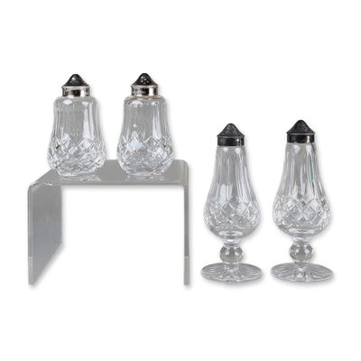 2 Pairs of Waterford Lismore Crystal Shaker Sets