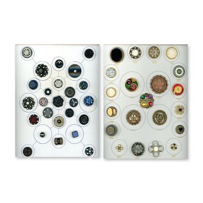 Sale Photo Thumbnail #182: 2 CARDS OF ASSORTED PLASTIC BUTTONS