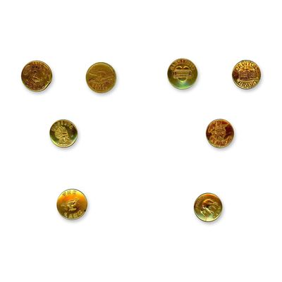 Sale Photo Thumbnail #399: 2 CARDS OF DIVISION ONE OVERALL BUTTONS
