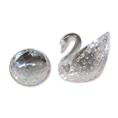 2pc Swarovski Centenary Swan Crystal Figurine Set