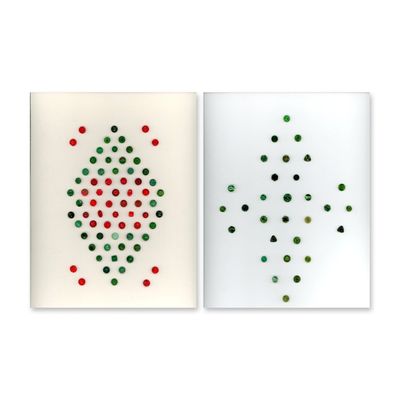 Sale Photo Thumbnail #193: 2 CARDS OF GLASS DIMINUTIVE BUTTONS