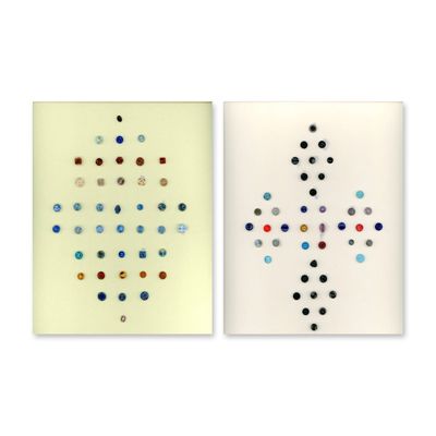 Sale Photo Thumbnail #403: 2 CARDS OF GLASS DIMINUTIVE BUTTONS