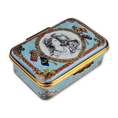 Sale Photo Thumbnail #212: Halcyon Days Royal Wedding Enamels Commemorative Anniversary Box