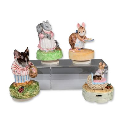 Sale Photo Thumbnail #342: 4pc Schmid Beatrix Potter Music Boxes