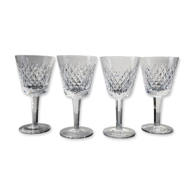 Sale Photo Thumbnail #249: 4pc Waterford Alana Crystal Wine Glasses