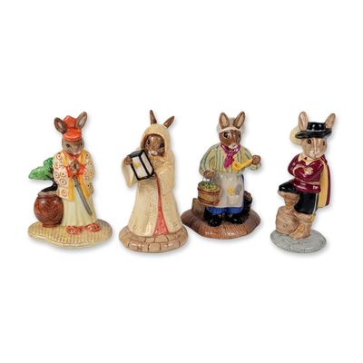 Sale Photo Thumbnail #348: 4pc Royal Doulton Bunnykins Costumed Character Figures Collection