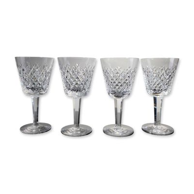 4pc Waterford Crystal Alana Wine Glasses