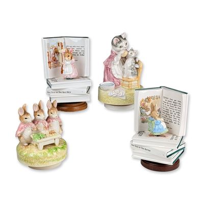 Sale Photo Thumbnail #340: 4pc Schmid Beatrix Potter Ceramic Musical Boxes