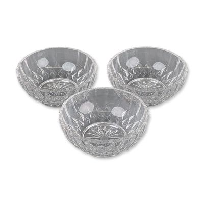 Sale Photo Thumbnail #264: 3pc Val Saint Lambert Crystal Bowls