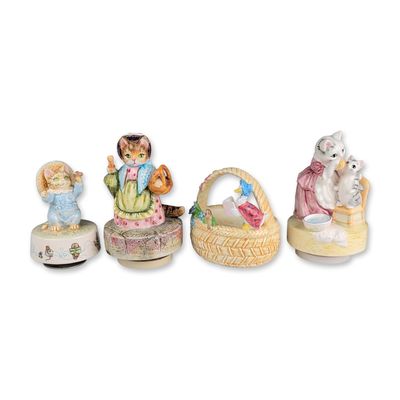 Sale Photo Thumbnail #132: 4pc Schmid Beatrix Potter Musical Figurines