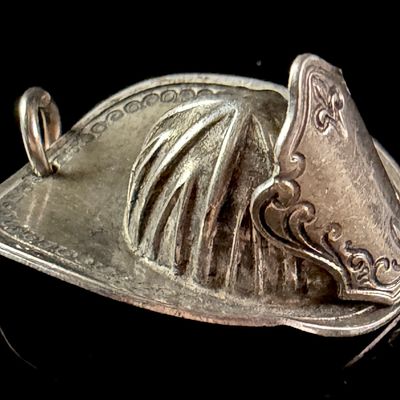 Sale Photo Thumbnail #163: Presumably Sterling Silver Firefighter Helmet Pendant