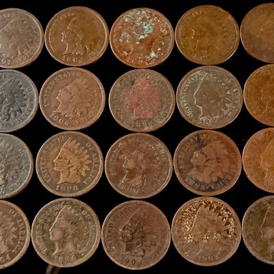 Sale Photo Thumbnail #159: A Lot of 20 US Indian Head Cents