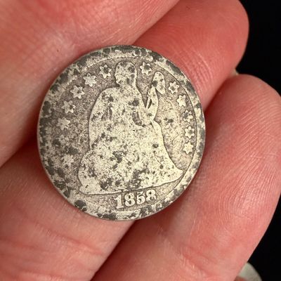 US 1858-O Seated Liberty Silver Dime