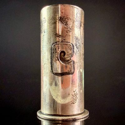 Sale Photo Thumbnail #181: Leonore Doskow Handmade Sterling Silver Modernist Salt or Pepper Shaker