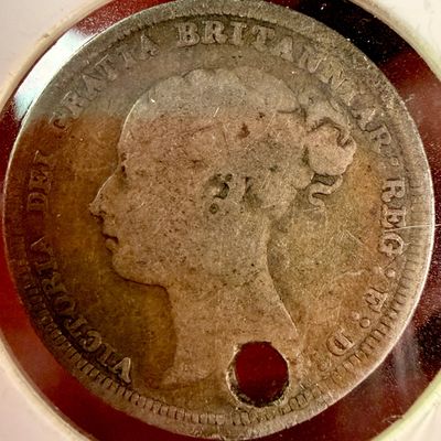 UK 1887 Queen Victoria Silver Sixpence