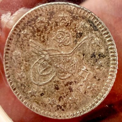 EG Silver 5 Qirsh AH 1327 Ottoman Empire Sultan Mehmed V
