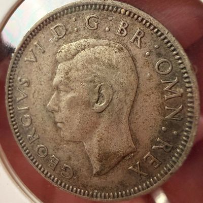 1942 UK George VI Silver One Shilling Coin