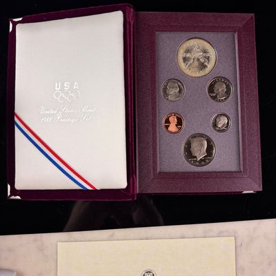 1988-S US Mint Prestige Proof Set including Olympic Silver Dollar