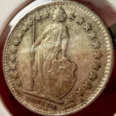 Sale Photo Thumbnail #186: CH 1948 B 1/2 Franc Silver Coin