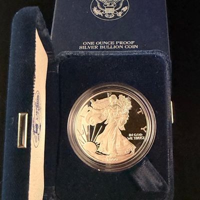 Sale Photo Thumbnail #175: 1999-P American Silver Eagle One Ounce Proof Bullion Coin with Original US Mint Packaging
