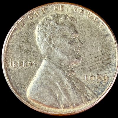 US 1956 Lincoln Wheat Cent with Post-Mint Metallic Plating
