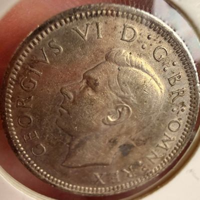 UK 1943 George VI Silver Sixpence