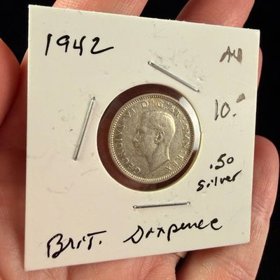 1942 UK Silver Sixpence
