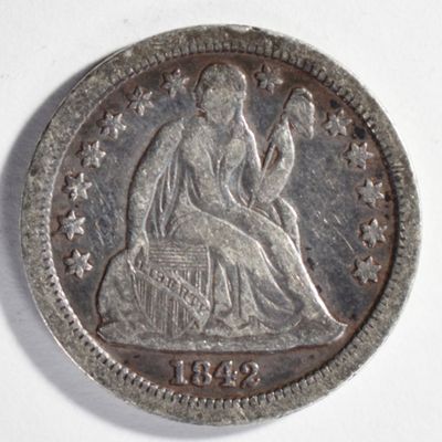 Sale Photo Thumbnail #144: 1842 Seated Dime