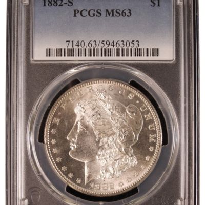 Sale Photo Thumbnail #238: 1882-S Morgan Dollar MS63 PCGS