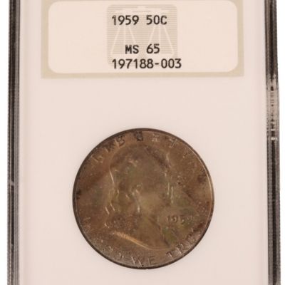Sale Photo Thumbnail #224: 1959 Franklin Half Dollar MS65 NGC
